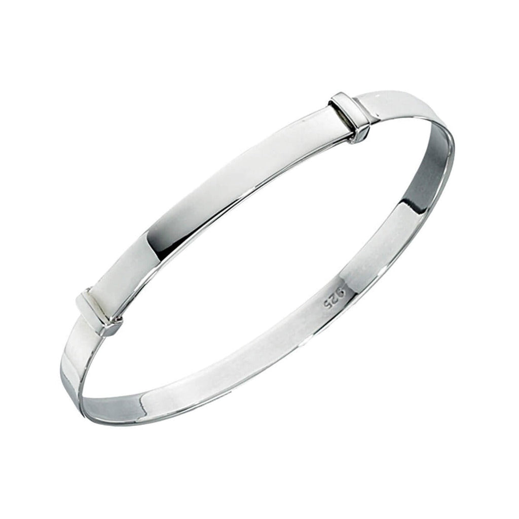 Beginnings Plain Silver Expandable Baby Bangle