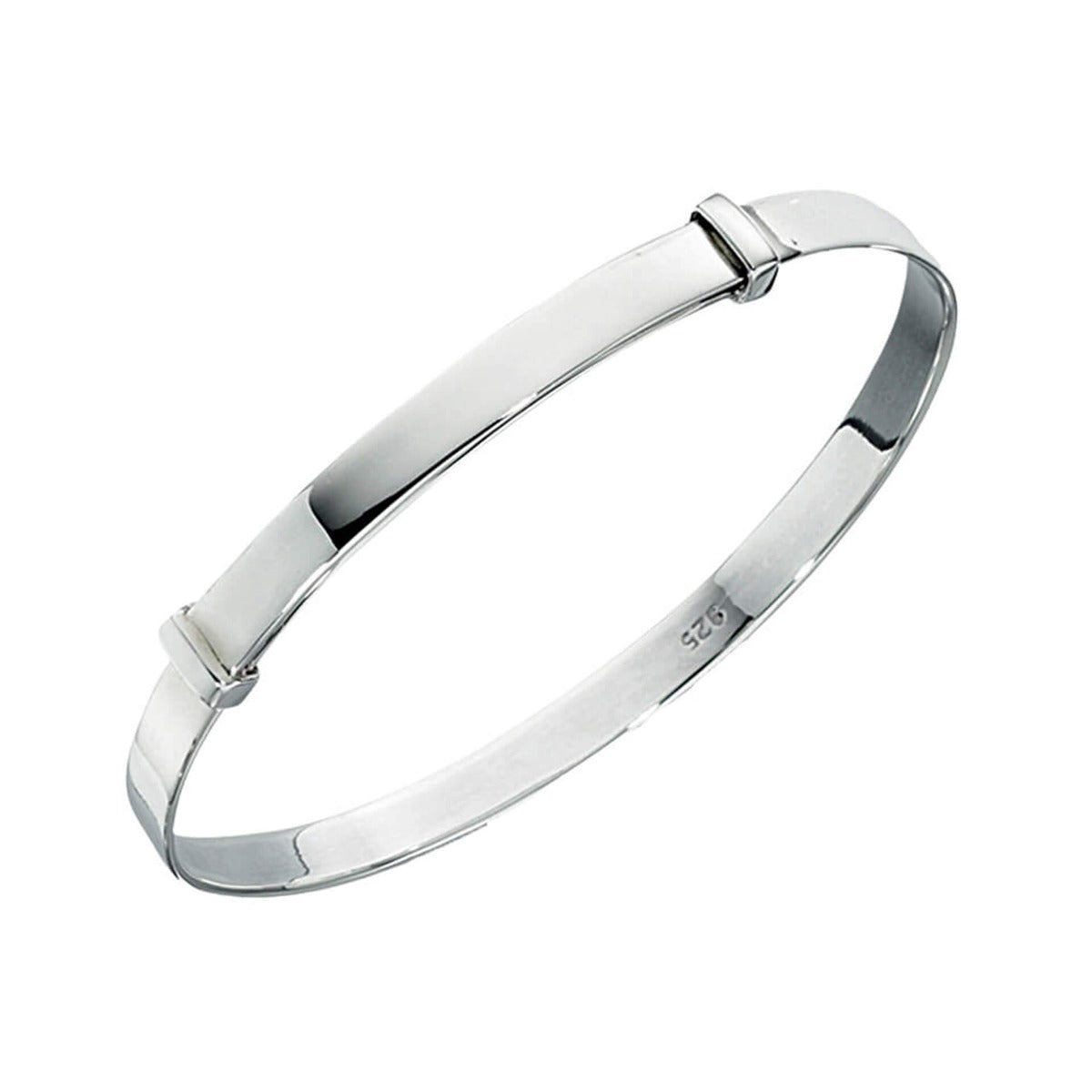 Beginnings Plain Silver Expandable Baby Bangle