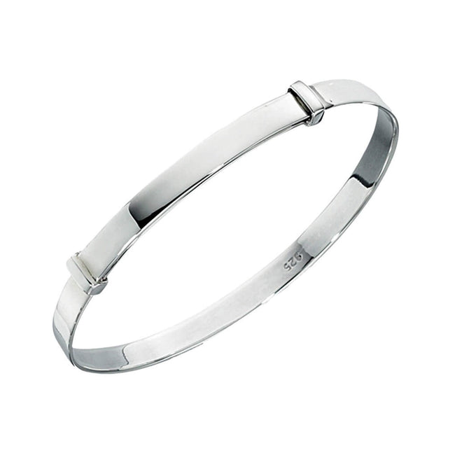 Beginnings Plain Silver Expandable Baby Bangle