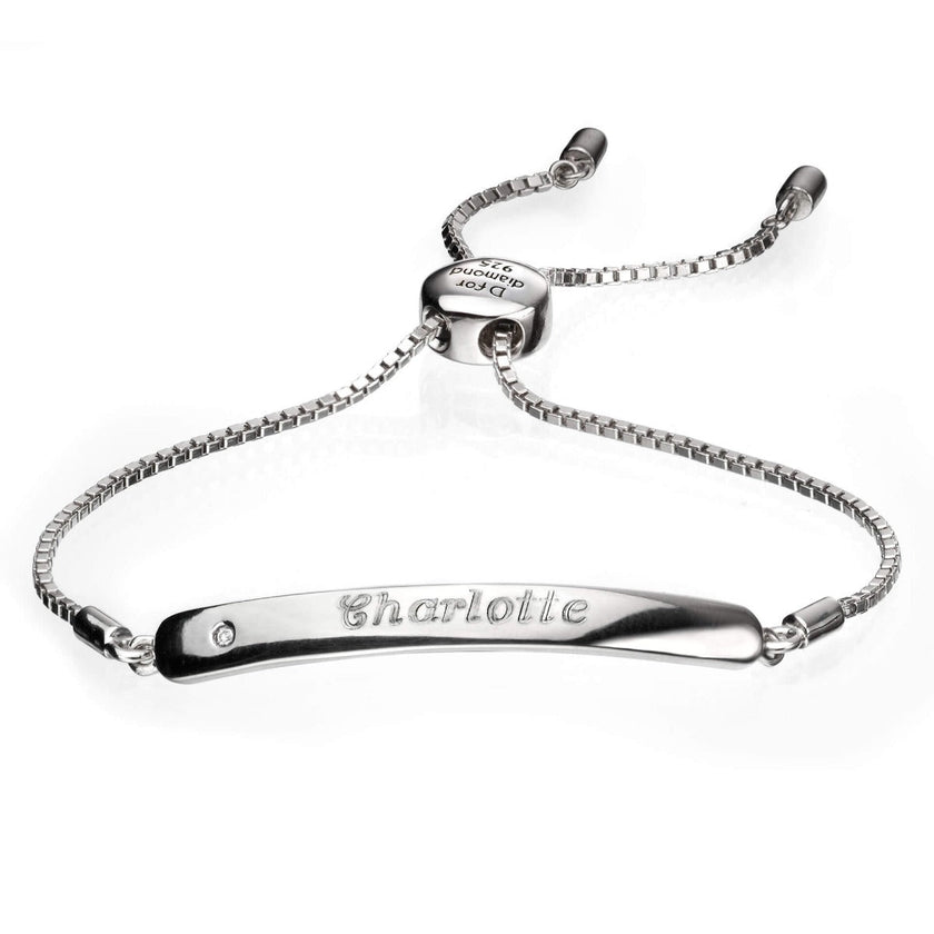 D For Diamond ID Toggle Bracelet with Diamond
