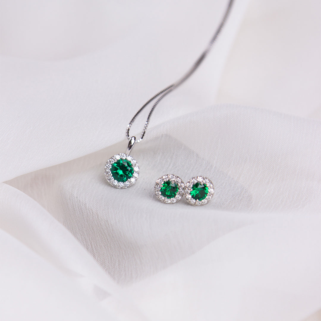 Diamonfire Round Colour Pave Pendant