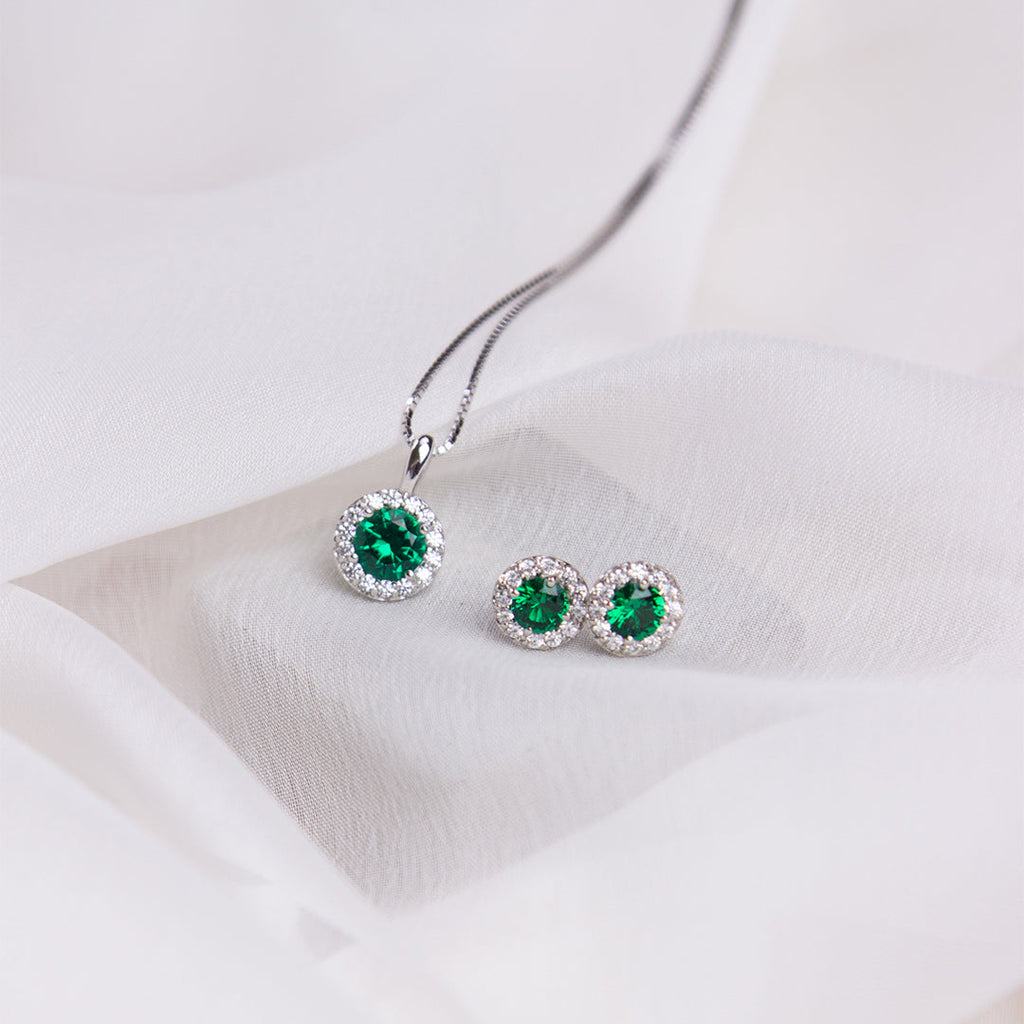Diamonfire Round Colour Pave Stud Earrings