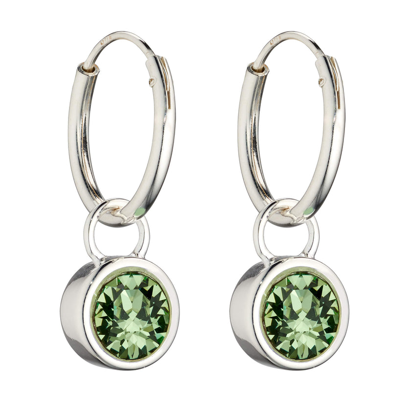 Beginnings Crystal Birthstone Hoop Earring Charms