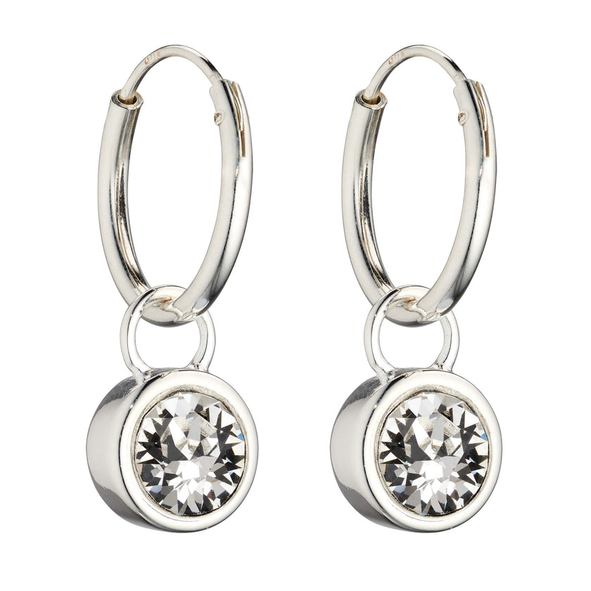 Beginnings Crystal Birthstone Hoop Earring Charms