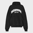 Round Backflip Logo Hoodie Black White