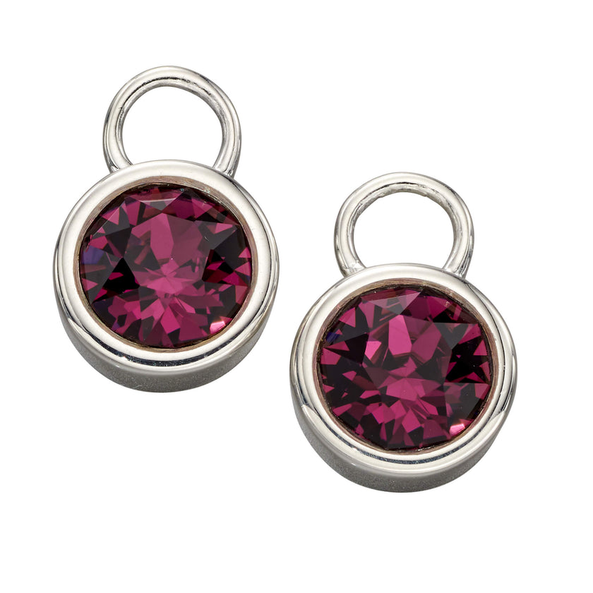 Beginnings Crystal Birthstone Hoop Earring Charms
