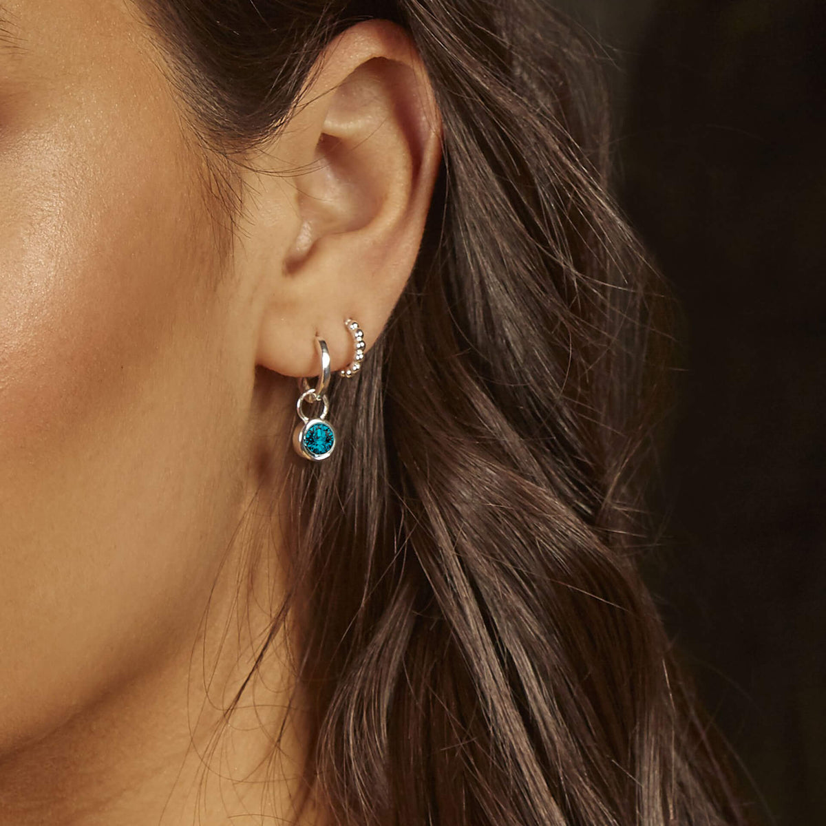 Beginnings Crystal Birthstone Hoop Earring Charms