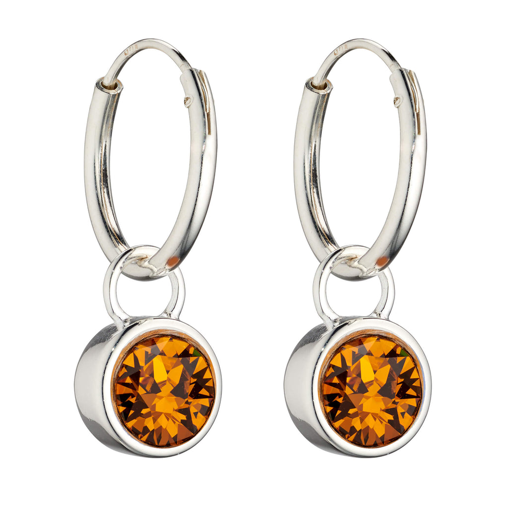 Beginnings Crystal Birthstone Hoop Earring Charms