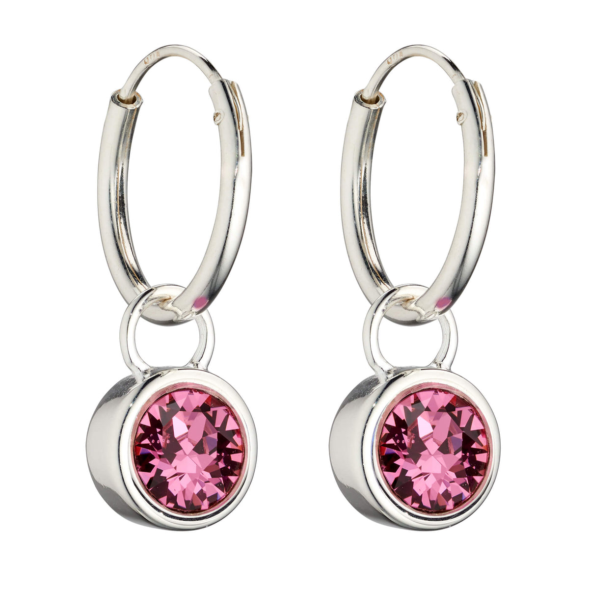 Beginnings Crystal Birthstone Hoop Earring Charms