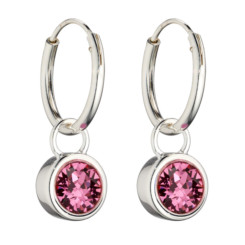 Beginnings Crystal Birthstone Hoop Earring Charms