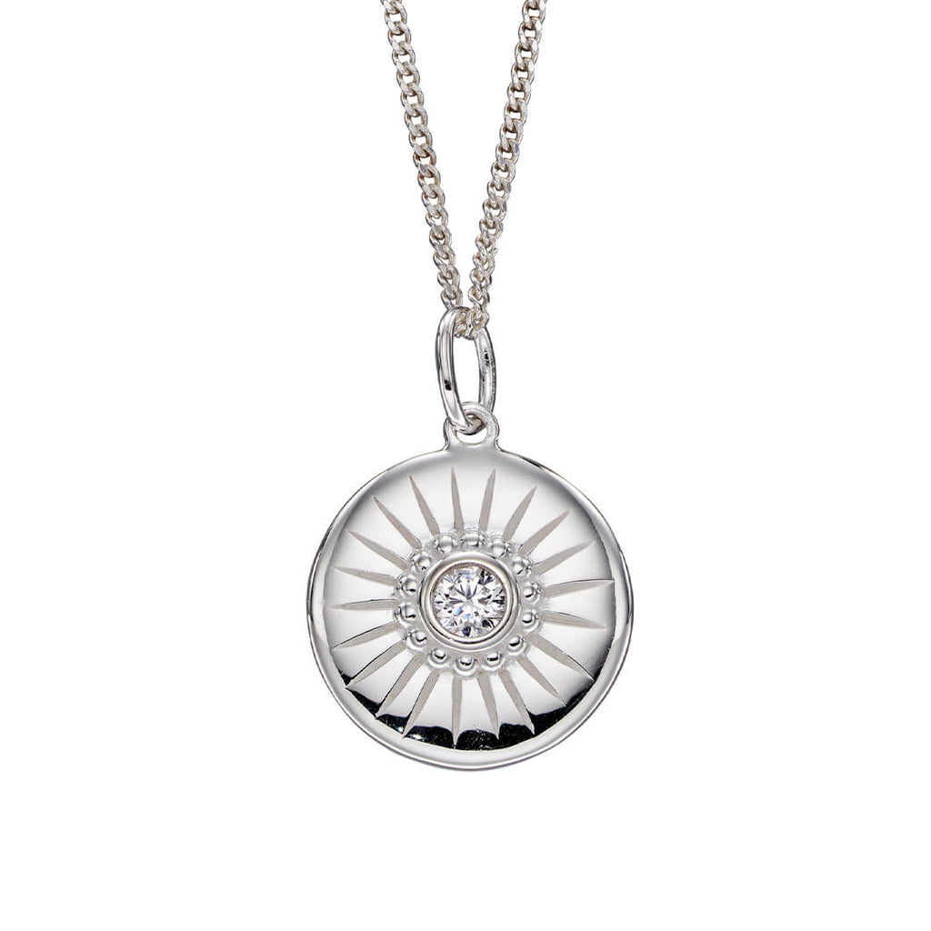 Beginnings Diamond Cut Disc Pendant