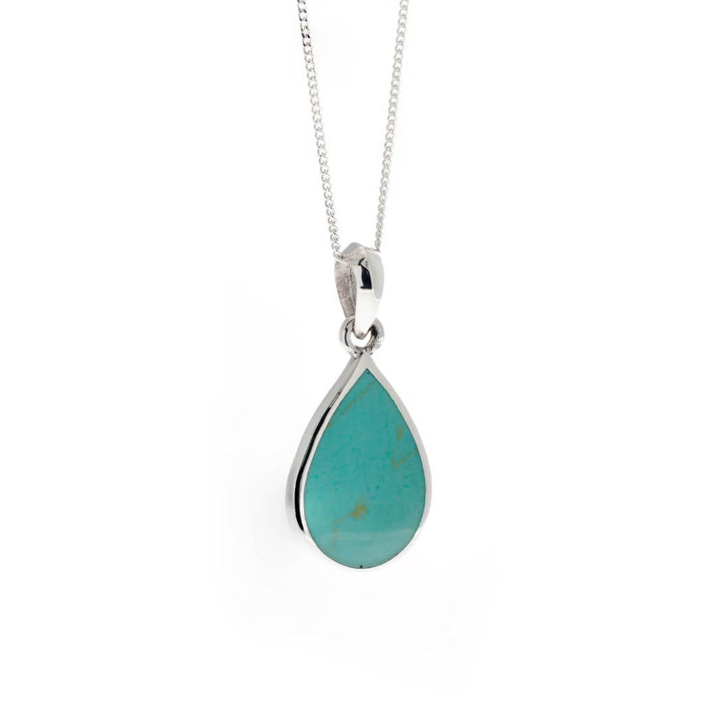 Beginnings Synthetic Turquoise Teardrop Pendant