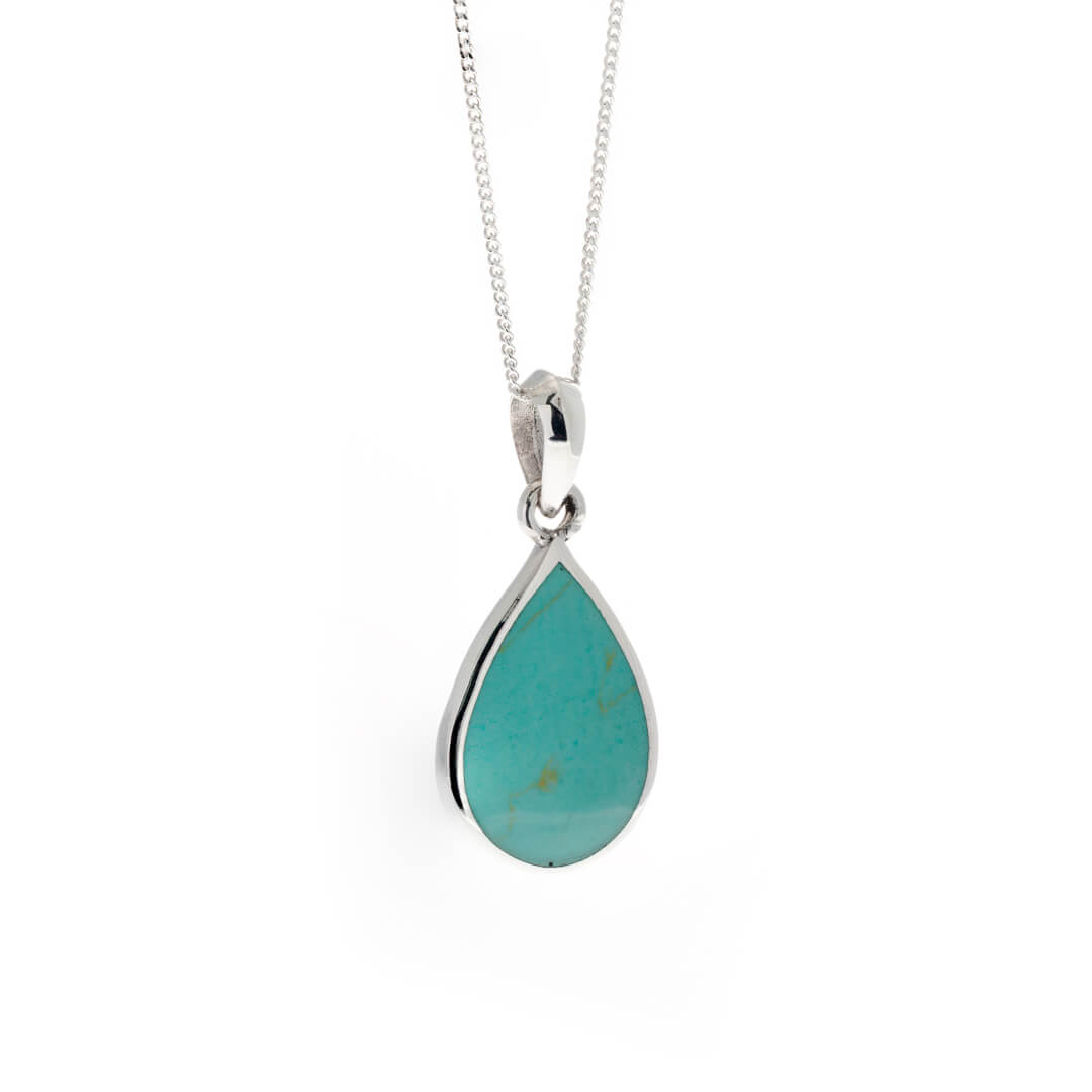 Beginnings Synthetic Turquoise Teardrop Pendant