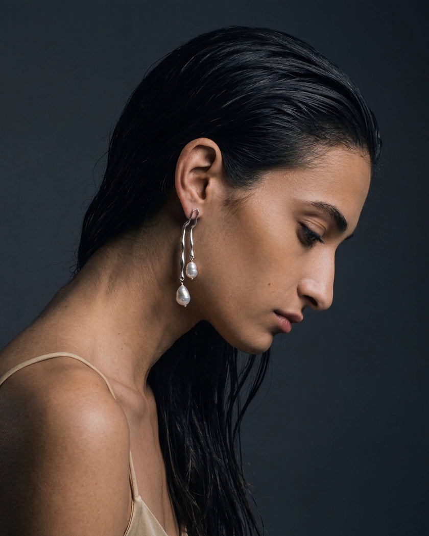 Melia Pearl Drops | Plata de ley