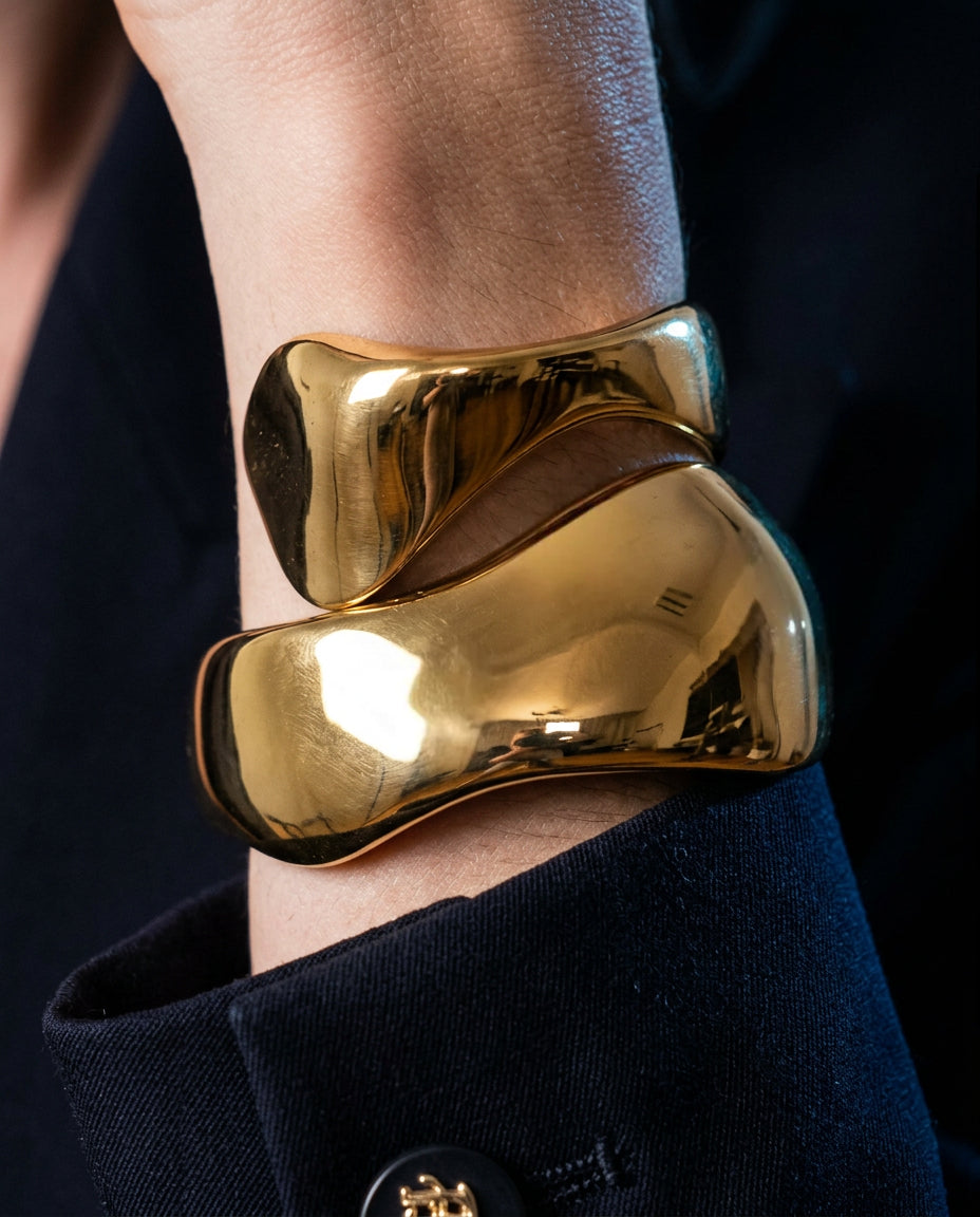 Milos Sculpted Cuff Gold Vermeil