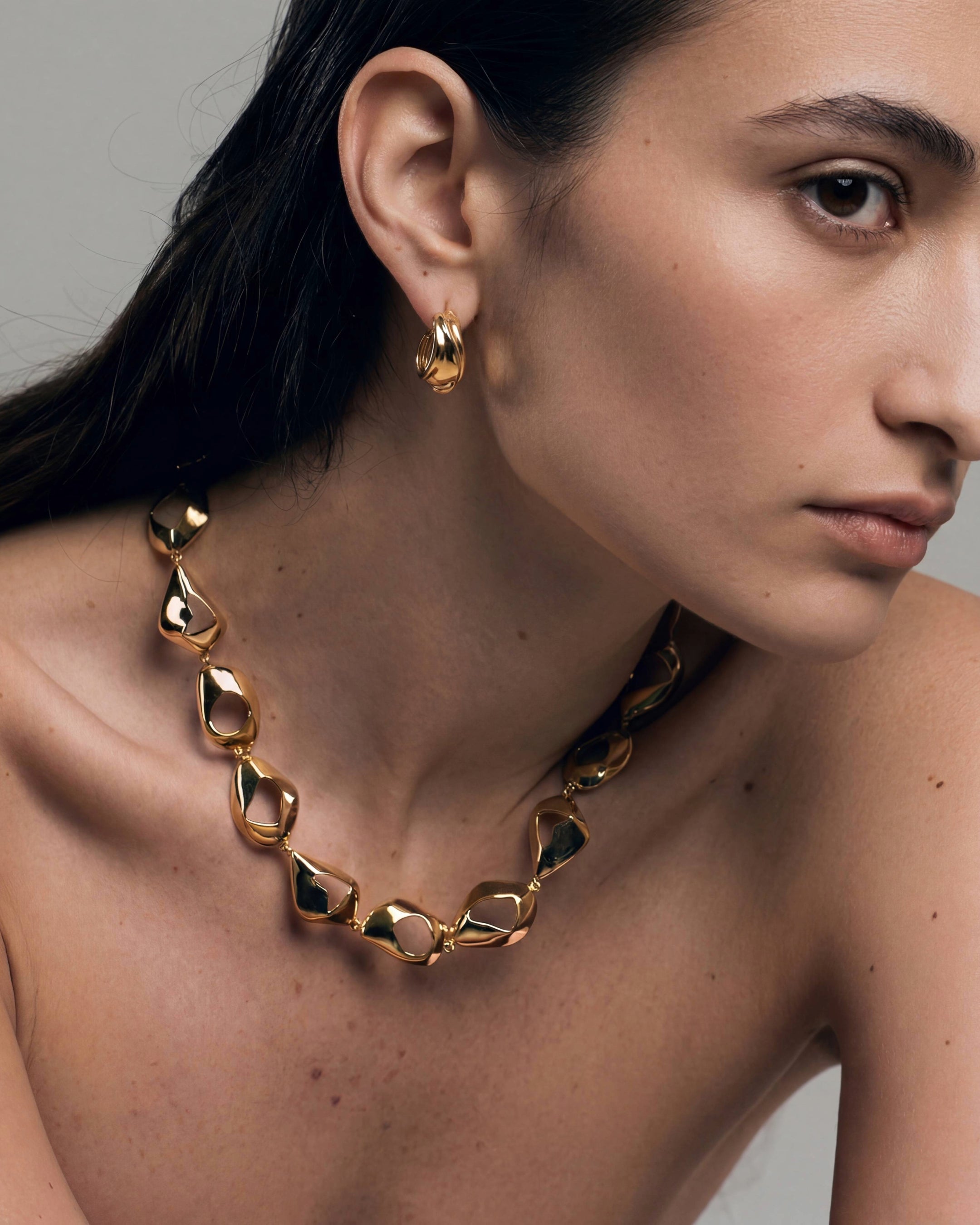 Élan Sculpted Necklace | Gold Vermeil