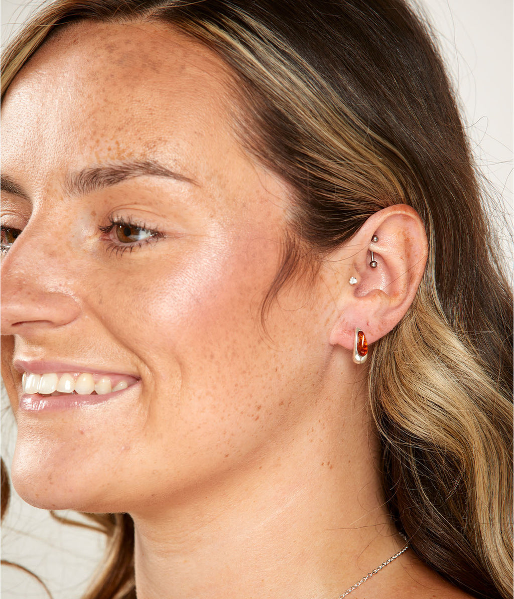 Teardrop Amber Earrings