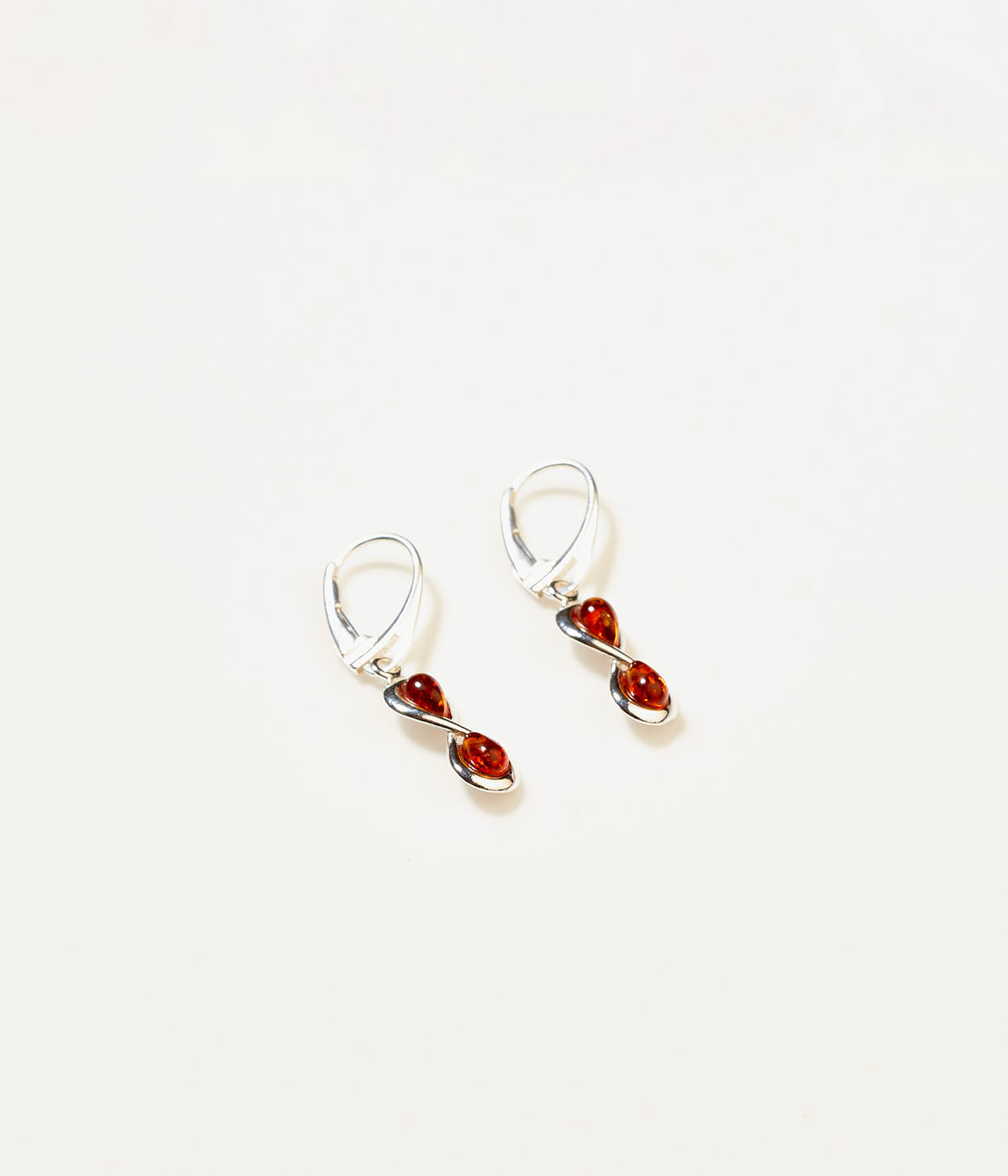 Amber Infinity Drop Earrings