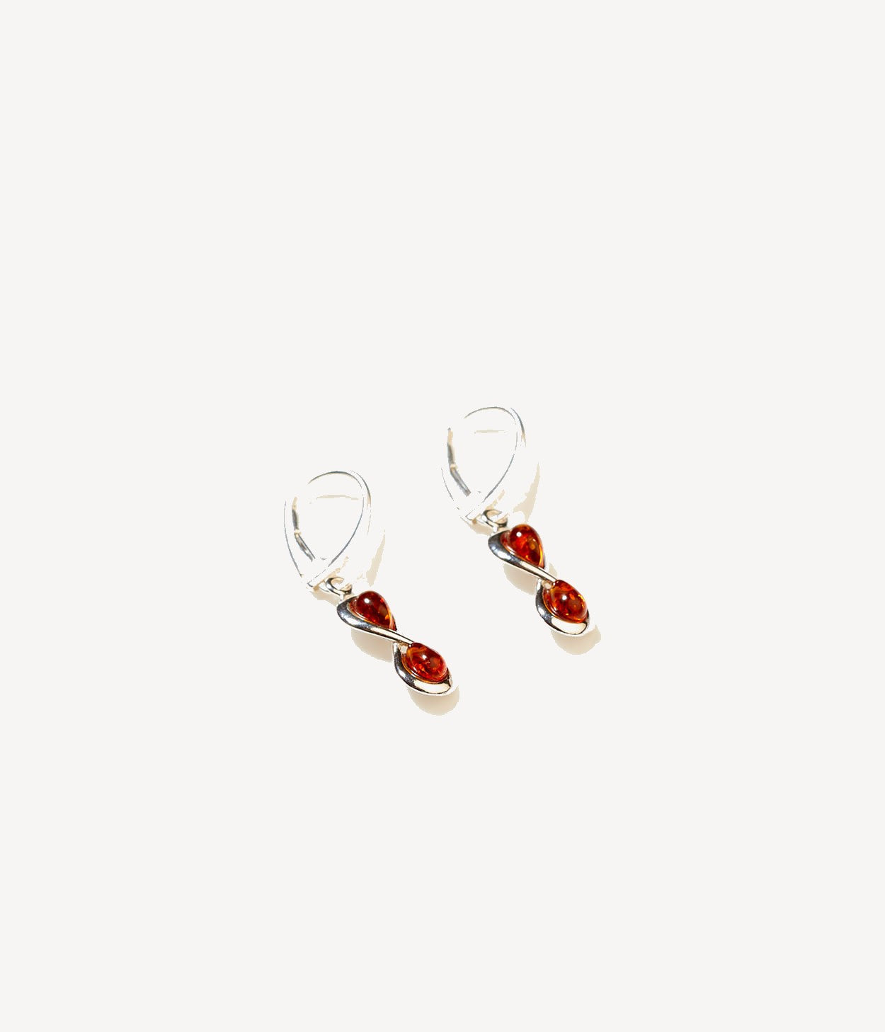 Amber Infinity Drop Earrings