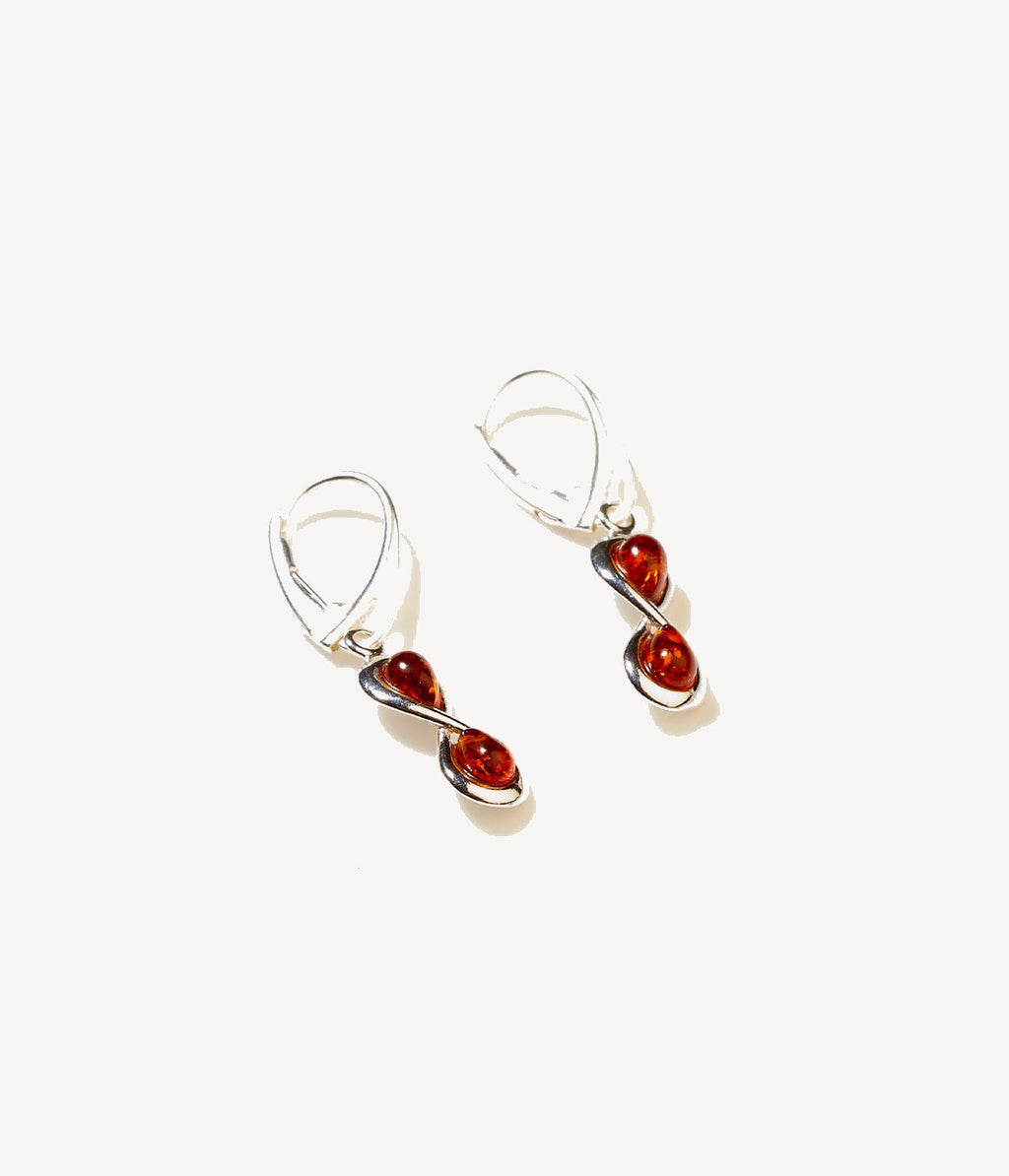 Amber Infinity Drop Earrings