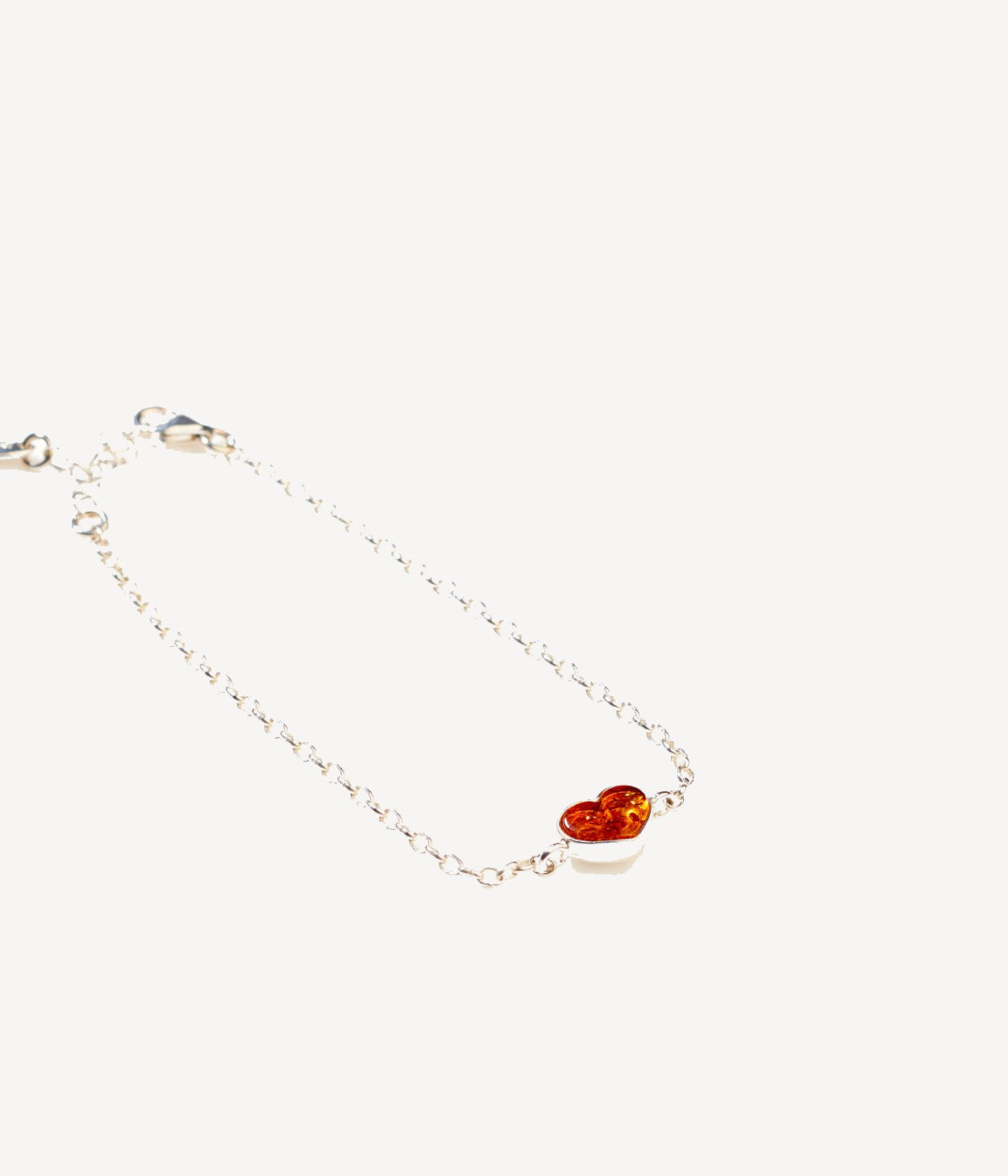 Reversible Dainty Amber Heart Bracelet