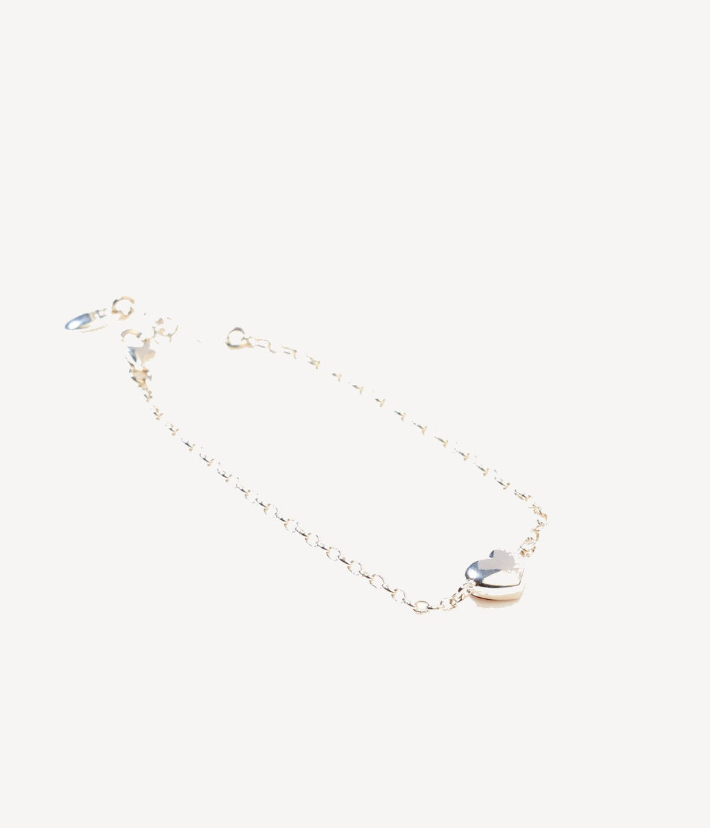 Reversible Dainty Amber Heart Bracelet