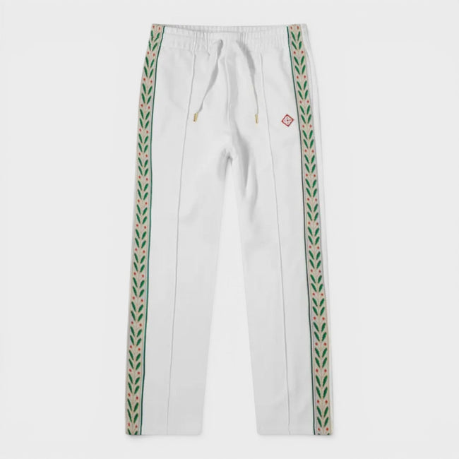 Tape Logo Panelled Joggingbukser Laurel White