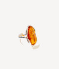 Statement Amber Ripple Ring