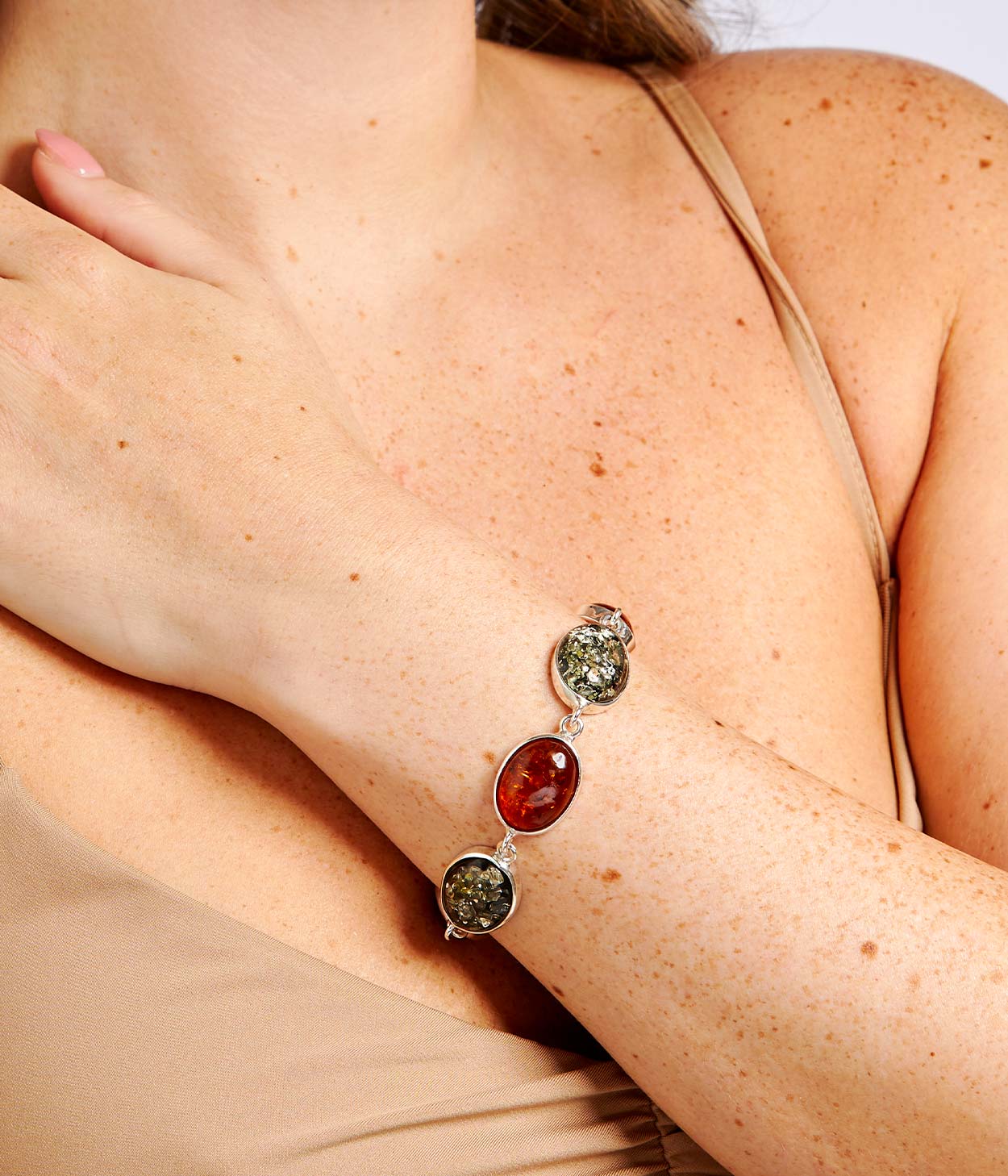 Veelkleurige Barnsteen Serenity Armband