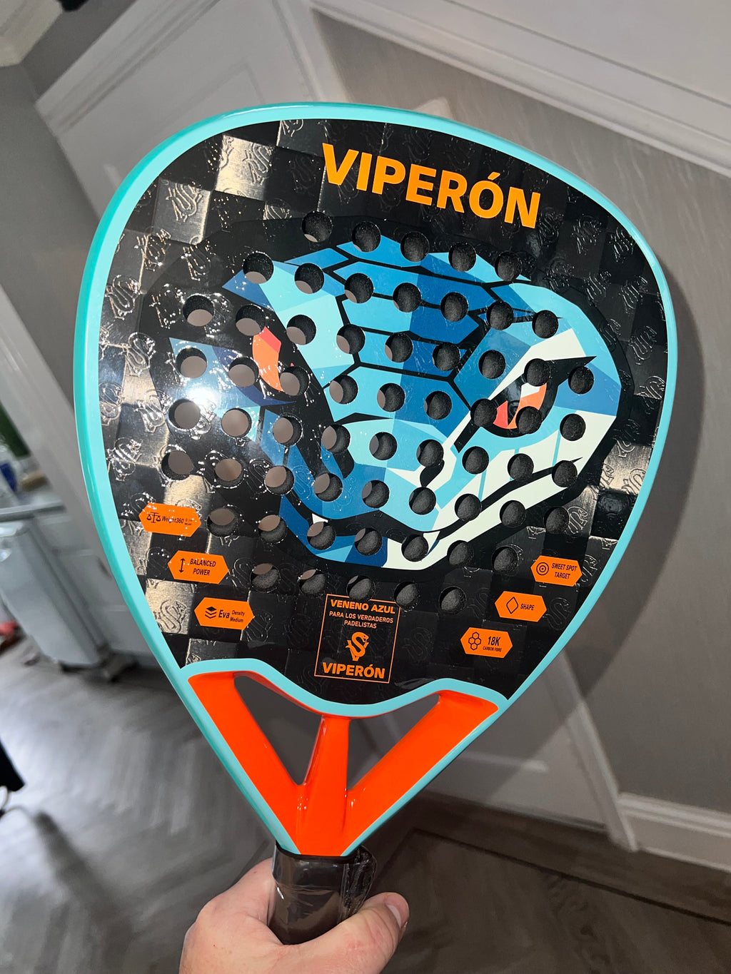 2026 Veneno Azul (Blue Poison) - VÍPERÓN Padel Racket