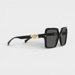 Medusa Acetate Sunglasses Black Gold