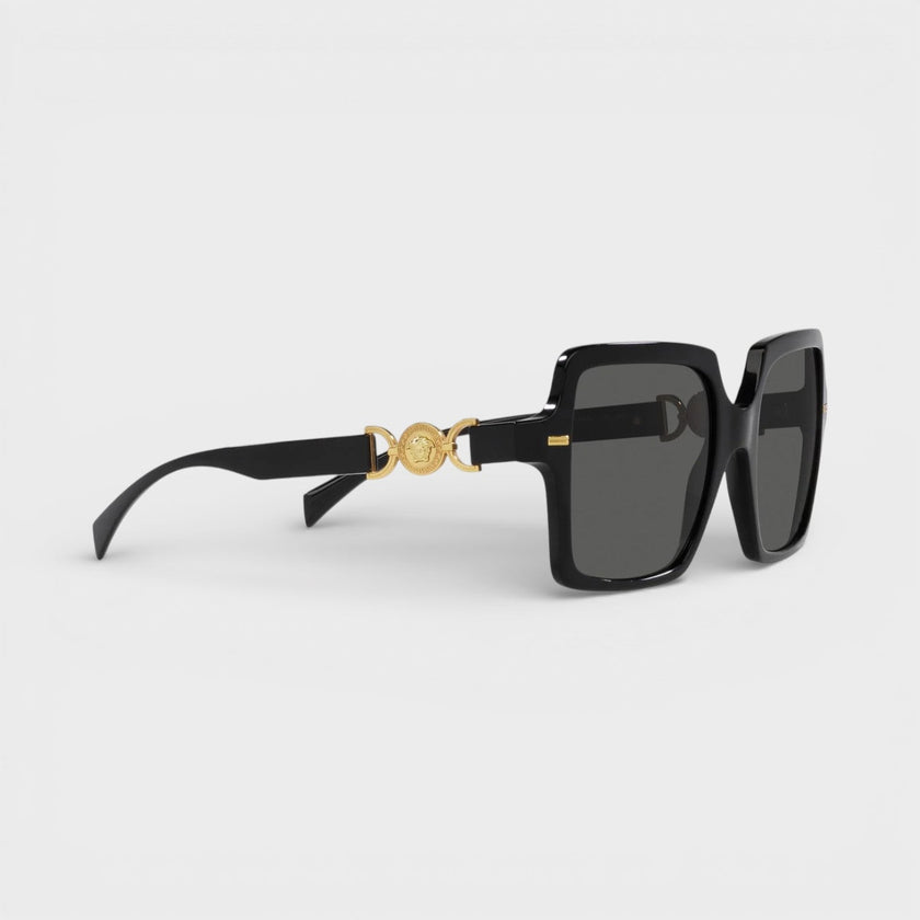 Medusa Acetate Sunglasses Black Gold