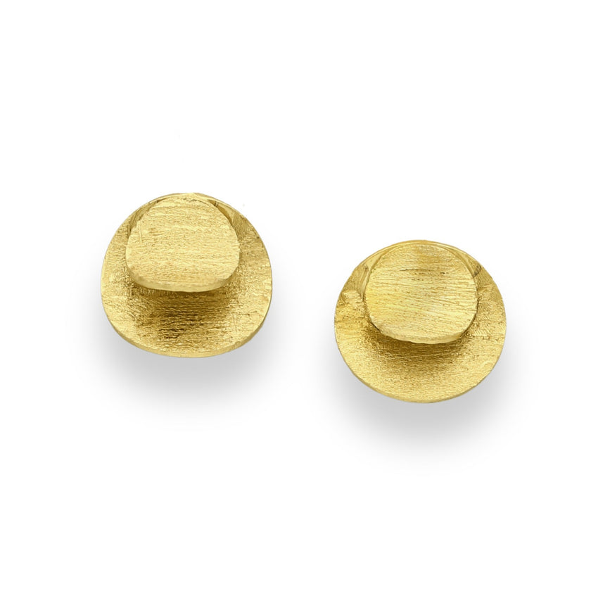 Tactile Gold Stud Earrings