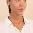 Gold Eclipse Deco Moonstone Studs