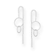 The Modernist Asymmetrical Sterling Silver Drop Threader Earrings