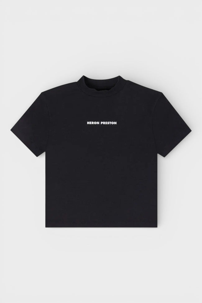 T-shirt met korte mouwen en logo zwart wit