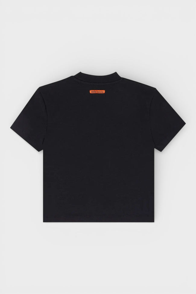 T-shirt met korte mouwen en logo zwart wit