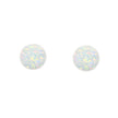Orecchini a lobo tondi in opalite e argento