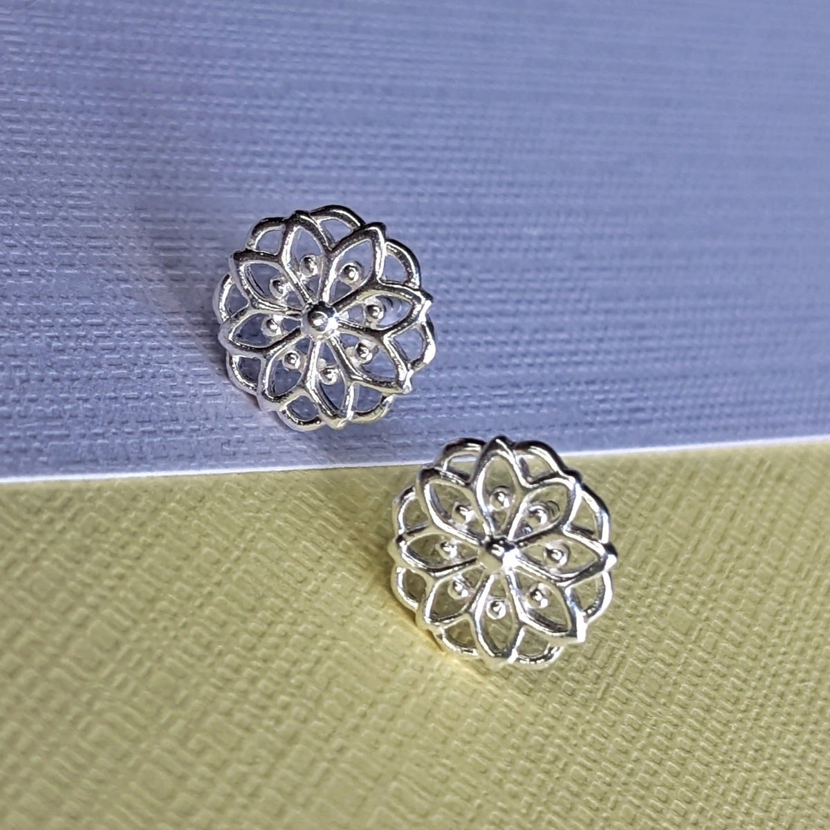 Nazca-Linien Mandala Ohrstecker aus Sterlingsilber