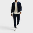 Modal Velour Laurel Track Top Navy