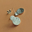 The Futurist Brushed Sterling Silver Stud Earrings
