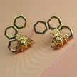 Bienenwaben-Goldohrstecker