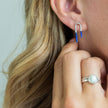 Lapislazuli-Ohrstecker aus Sterlingsilber