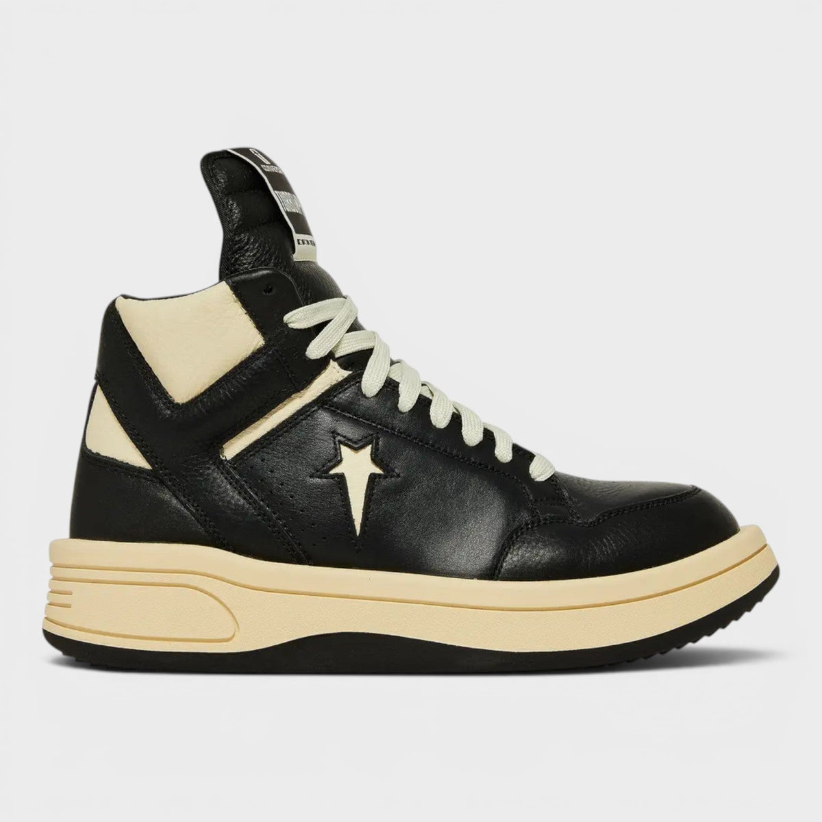 Rick Owens DRKSHDW TURBOWPN Mid Black Cloud Cream
