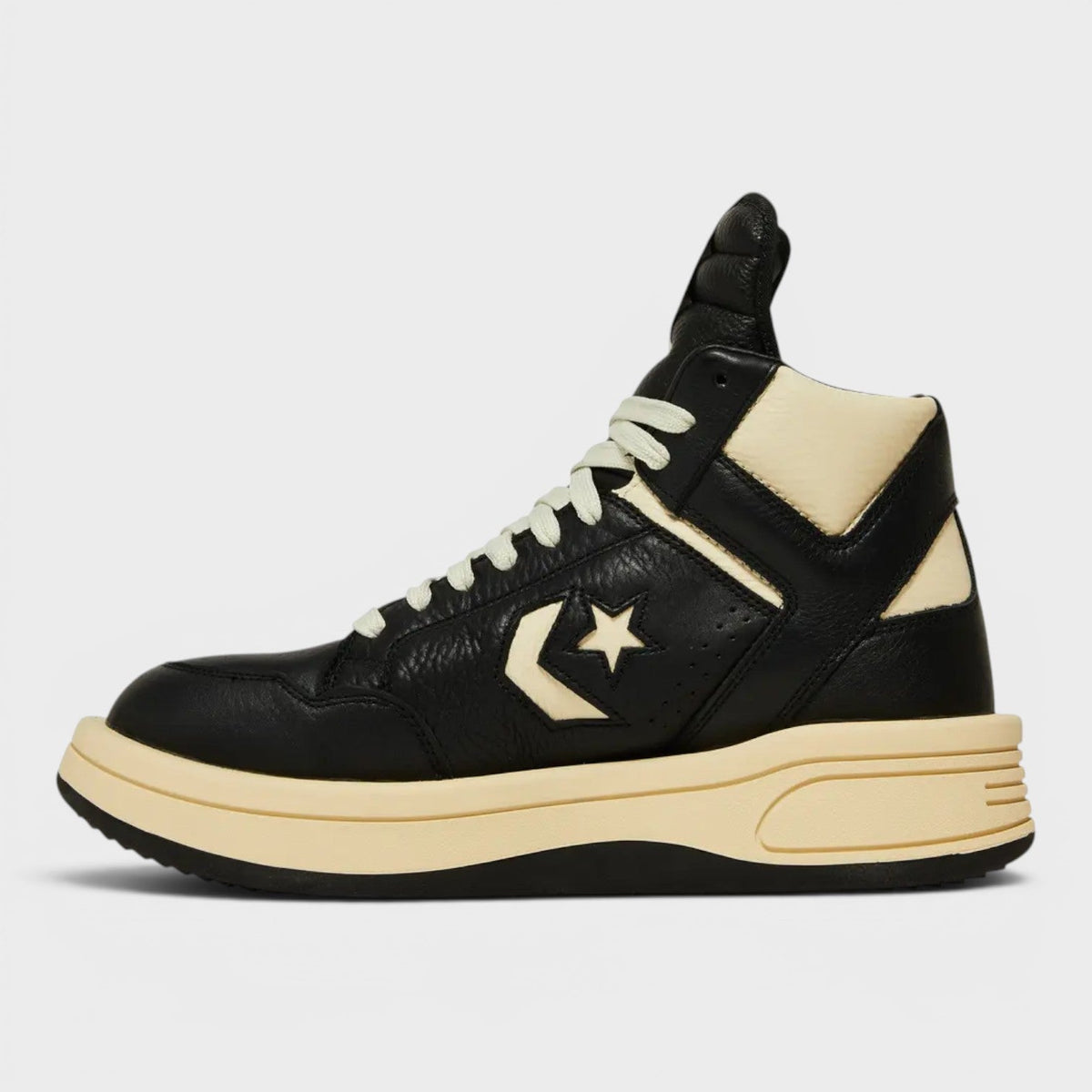 Rick Owens DRKSHDW TURBOWPN Mid Black Cloud Cream