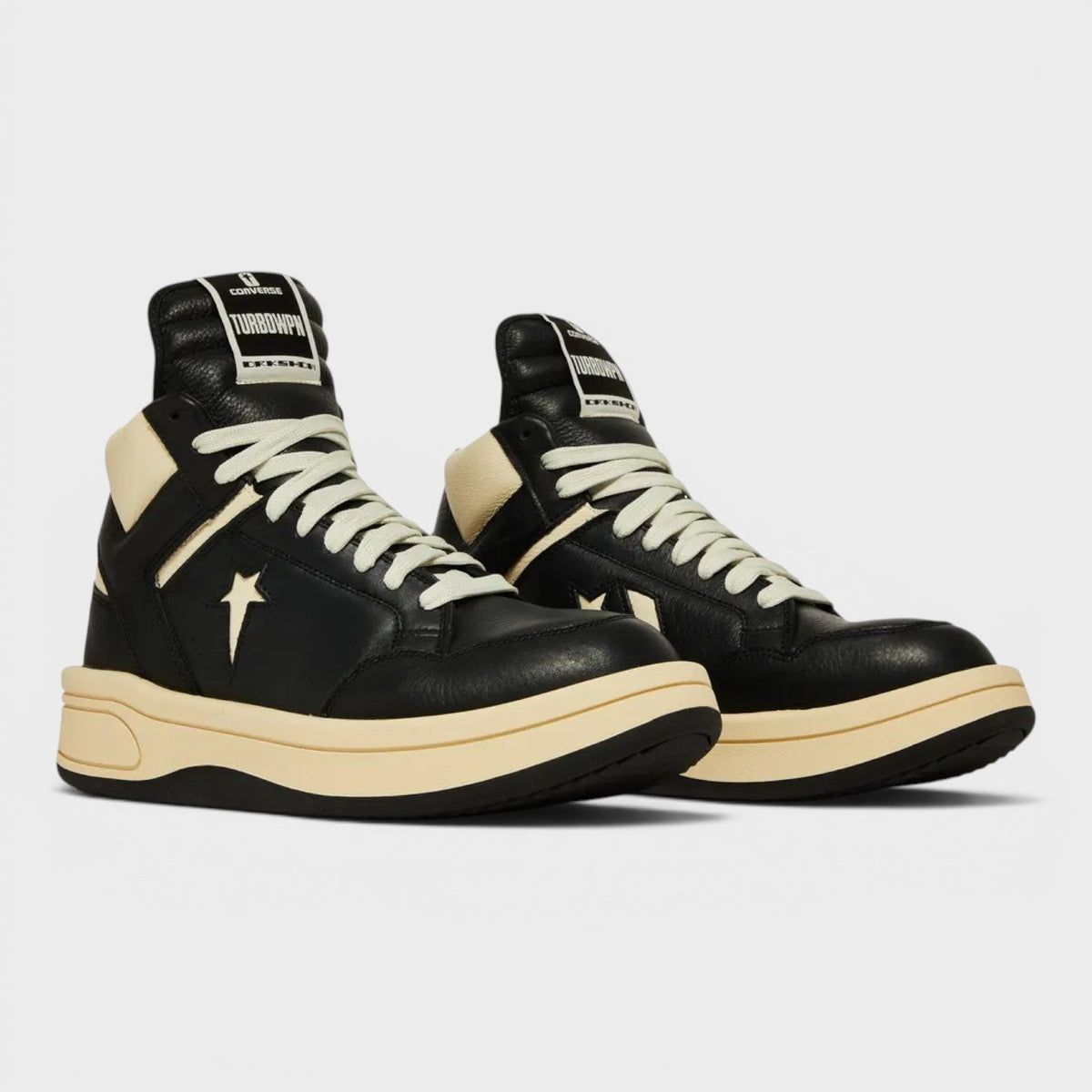 Rick Owens DRKSHDW TURBOWPN Mid Black Cloud Cream
