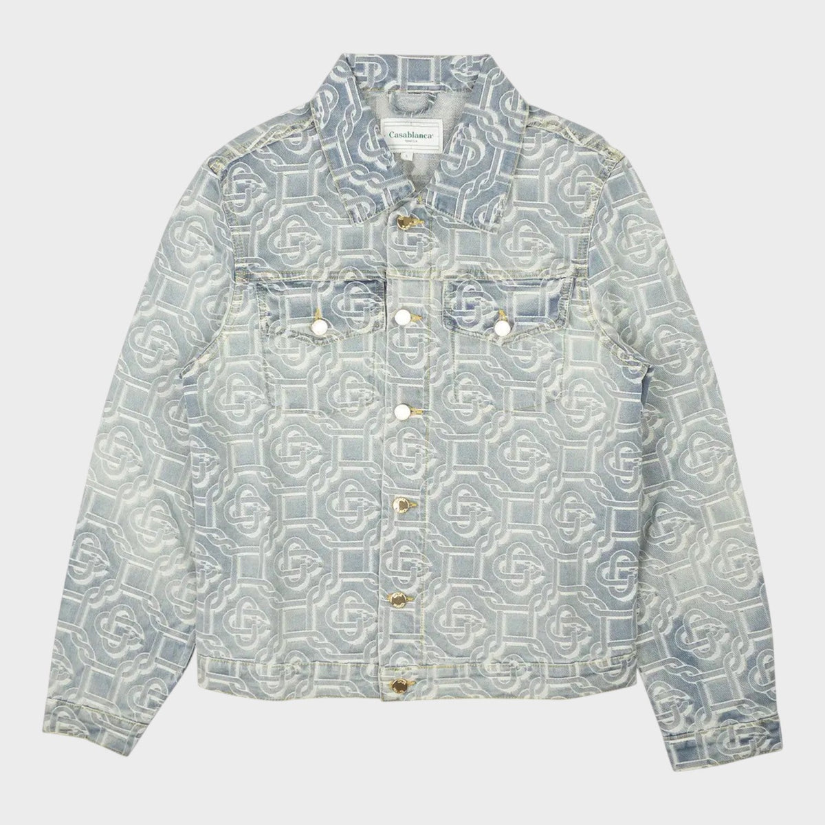 Monogram Denim Jacket Bleached Blue