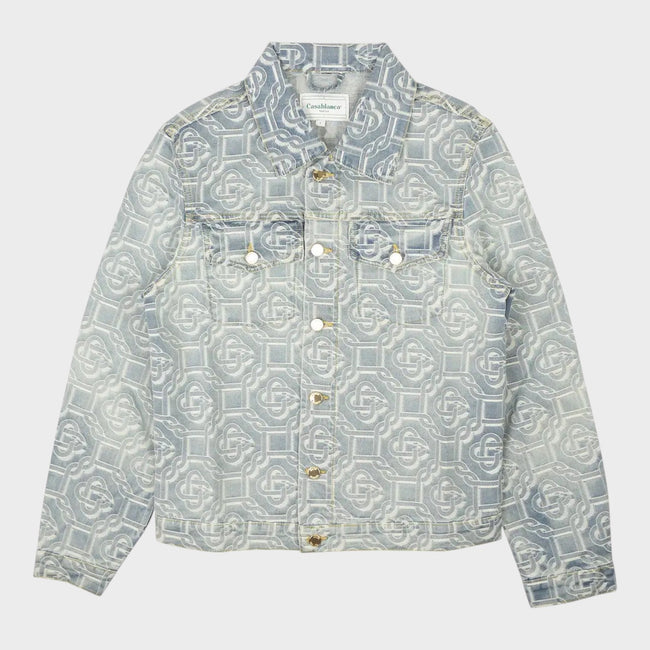 Monogram Denim Jacket Bleached Blue