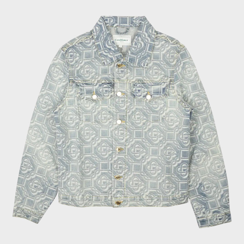Monogram Denim Jacket Bleached Blue