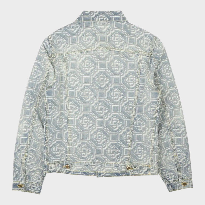 Monogram Denim Jacket Bleached Blue